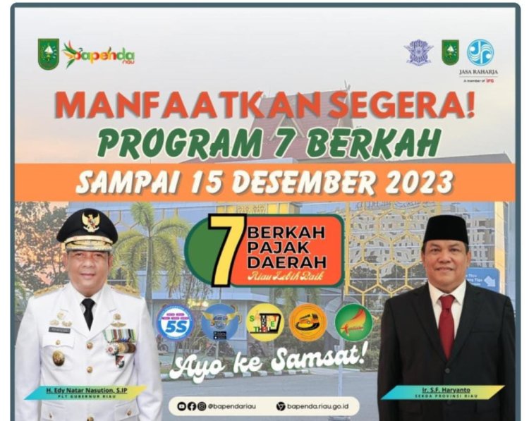 Bapenda Riau: Berbagai Keuntungan Diperoleh Warga Dari Program 7 Berkah Pajak Daerah