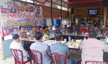 Kapolres Aceh Barat Gelar Jum’at Curhat, Bersama Tokoh Masyarakat di Kaway XVI