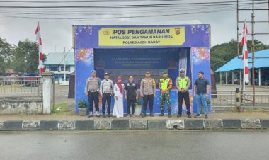 Prajurit Kodim 0105/Aceh Barat Perkuat Pos Pengamanan Natal & Tahun Baru 2024