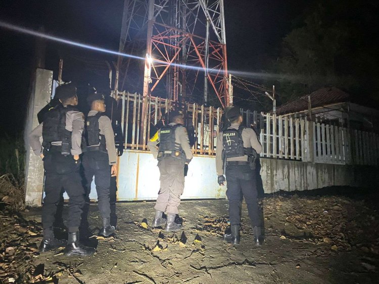 Polres Aceh Jaya Lakukan Monitoring Tower Telkom
