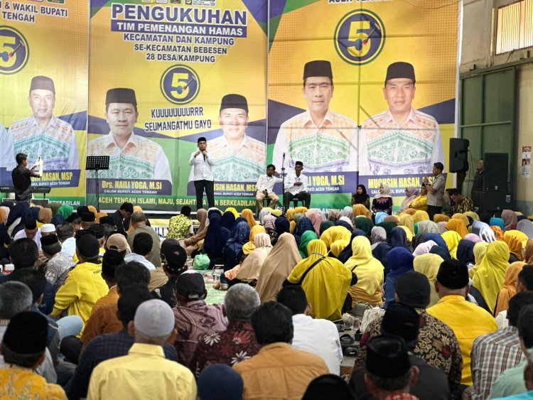 Ribuan Anggota Tim HAMAS Kec. Bebesen, Aceh Tengah Dikukuhkan