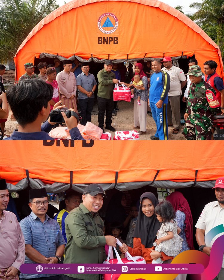 Wakil Bupati Siak, Husni Merza  Kunjungi Masyarakat Kec.Pusako Terdampak Banjir