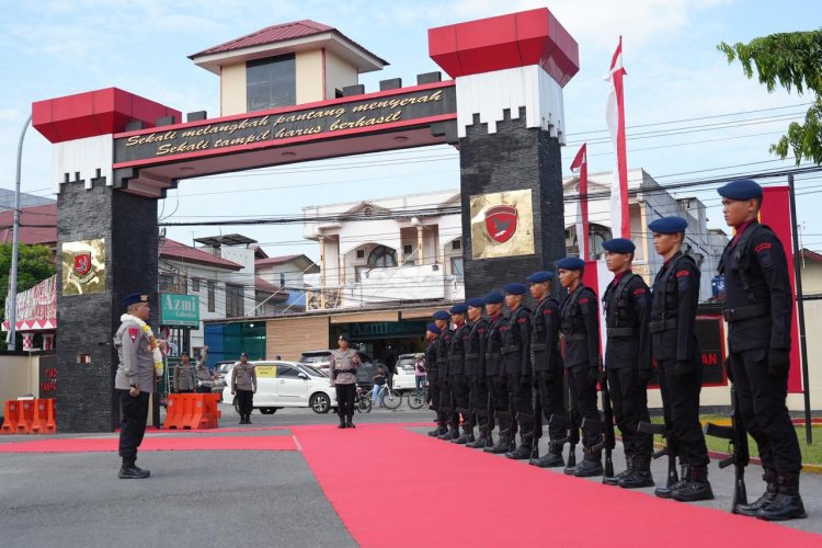 Danpas Brimob I Korbrimob Polri Laksanakan Kunjungan Kerja ke Mako Satuan Brimob Polda Riau