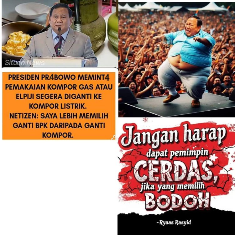 Prabowo Minta Ganti Kompor Gas ke Listrik, Lebih Baik Ganti Presiden