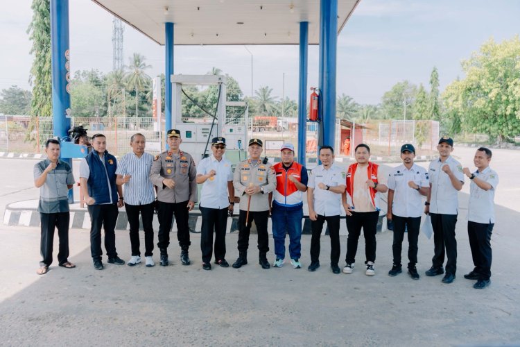 Wabup Rohil dan Kapolres Sidak SPBU serta SPBE di Tanah Putih Jelang Idul Fitri 1447 H